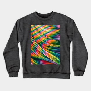 Super Rainbow Abstract Art Strands Crewneck Sweatshirt